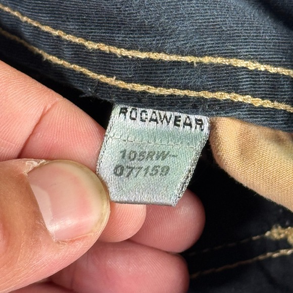 Vintage Rocawear Cargo Chino Shorts Mens 40 Brown Denim Flap Pocket Y2K 11" - Picture 6 of 13